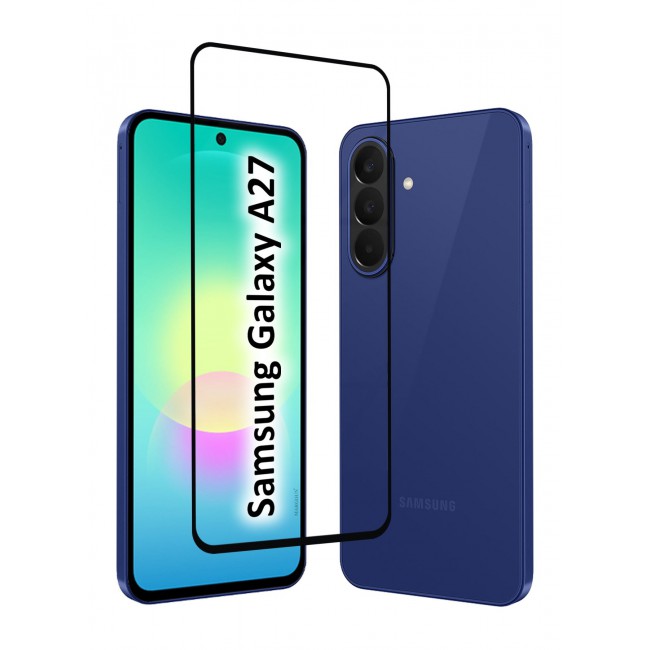 MARGOUN 3D Edge Tempered Glass Screen Protector Compatible with Samsung Galaxy A27 (2026) Black Border Anti-Scratch Bubble-Free HD Clear Mobile Protection Cover 1 PACK