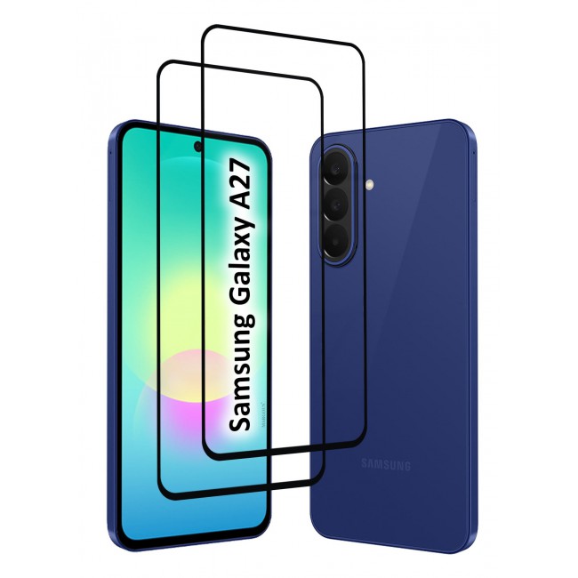 MARGOUN 2 PACK 3D Edge Tempered Glass Screen Protector Compatible with Samsung Galaxy A27 (2026) Black Border Anti-Scratch Bubble-Free HD Clear Mobile Protection Cover 2 PACK