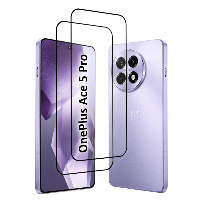 MARGOUN 2 PACK 3D Edge Tempered Glass Screen Protector for OnePlus Ace 5 Pro Black Border Anti-Scratch Bubble-Free HD Clear Mobile Protection Cover 2 PACK
