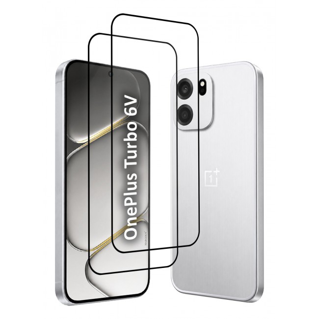MARGOUN 2 PACK 3D Edge Tempered Glass Screen Protector for OnePlus Turbo 6V Black Border Anti-Scratch Bubble-Free HD Clear Mobile Protection Cover 2 PACK