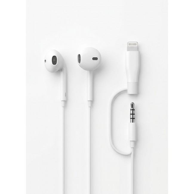 MARGOUN 3.5mm In-Ear Wired Earphones with Lightning Adapter (Microphone and Volume Control), Dual Connector