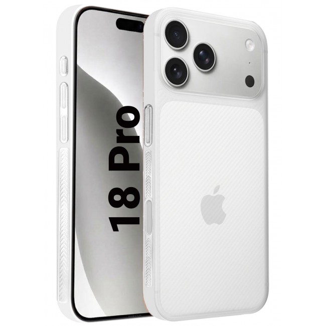 MARGOUN For iPhone 18 Pro Case Air Skin Line with Bumper All Around Full Protection Ultra Slim 0.3mm Thickness 4g Feather Weight white