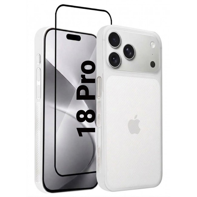 MARGOUN 2 Pack For iPhone 18 Pro Case Air Skin Line with Bumper All Around Full Protection Ultra Slim 0.3mm Thickness 4g Feather Weight White-2