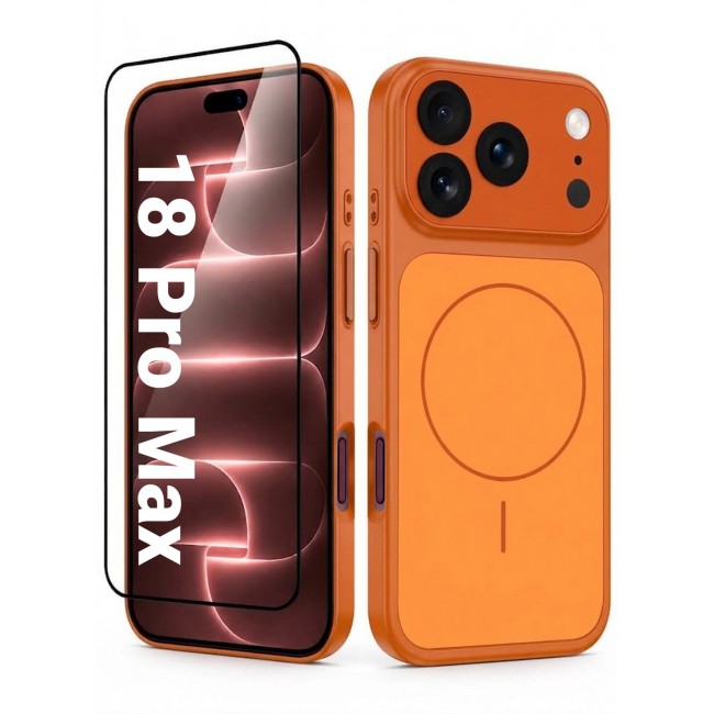 MARGOUN 2 Pack For iPhone 18 Pro Max MagSafe Case Hard TPU, Shockproof Protective Cover with Camera Shield & Reinforced Corners Cosmic Orange-2