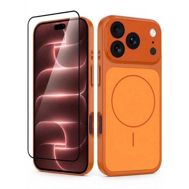 MARGOUN 2 Pack For iPhone 18 Pro Max MagSafe Case Hard TPU, Shockproof Protective Cover with Camera Shield & Reinforced Corners Cosmic Orange-2