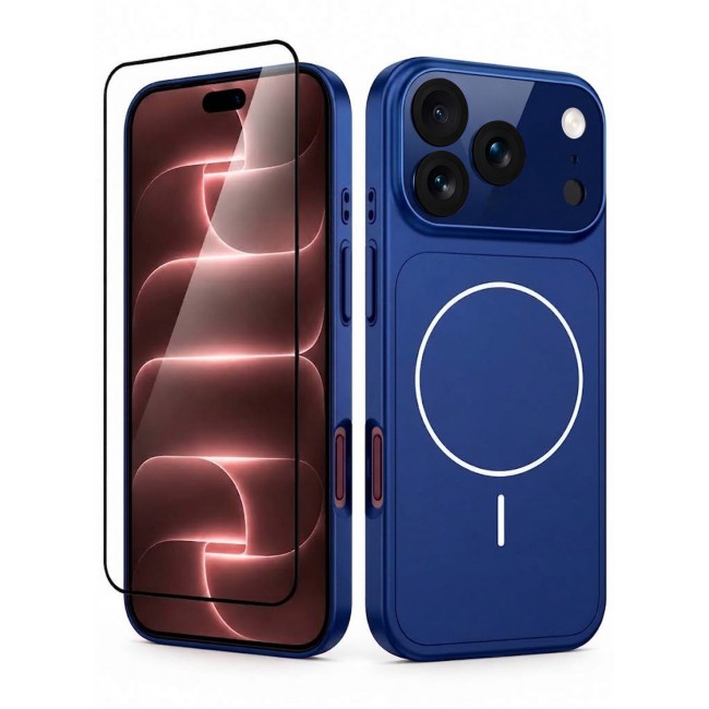 MARGOUN 2 Pack For iPhone 18 Pro Max MagSafe Case Hard TPU, Shockproof Protective Cover with Camera Shield & Reinforced Corners Navy Blue-2