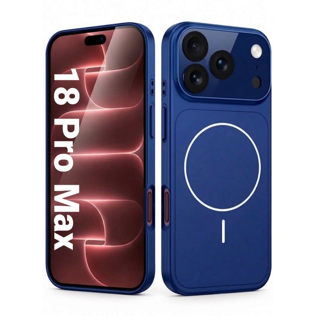 MARGOUN For iPhone 18 Pro Max MagSafe Case Hard TPU, Shockproof Protective Cover with Camera Shield & Reinforced Corners Navy Blue