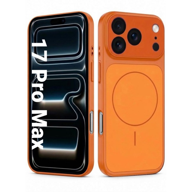 MARGOUN For iPhone 17 Pro Max MagSafe Case Hard TPU, Shockproof Protective Cover with Camera Shield & Reinforced Corners Cosmic Orange