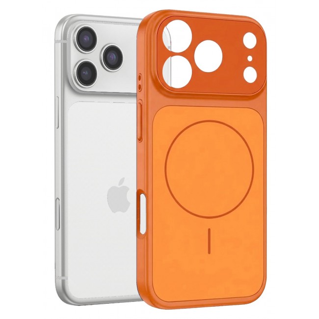 MARGOUN For iPhone 17 Pro Max MagSafe Case Hard TPU, Shockproof Protective Cover with Camera Shield & Reinforced Corners Cosmic Orange