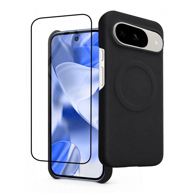 MARGOUN 2 Pack For Google Pixel 9 Case Alcantara Magnetic Cover, Synthetic Suede, Wireless Charging Compatible