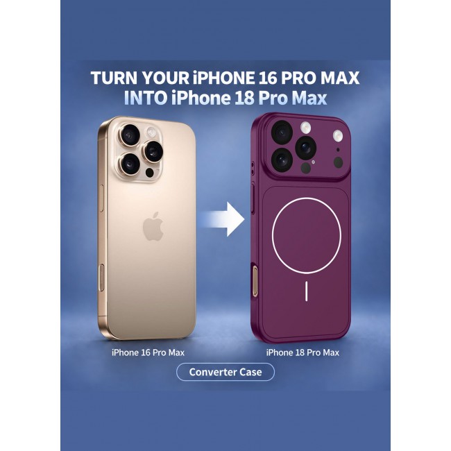 MARGOUN Converter Case for iPhone 16 Pro Max to 17 Pro Max, Compatible with Magnetic Charger, Hard TPU Material, Slim Protective Cover with Camera Guard, Shockproof Frame
