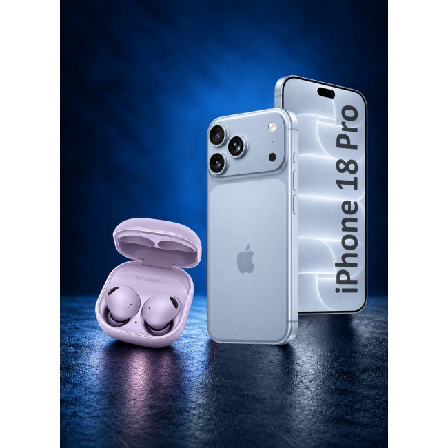 MARGOUN Premium Buds 2 Pro (2nd Gen) Wireless Earbuds for iPhone 18 Pro - High-Fidelity Bluetooth Earphones with Smart Touch & Ergonomic Fit Lavender-Buds 2 Pro
