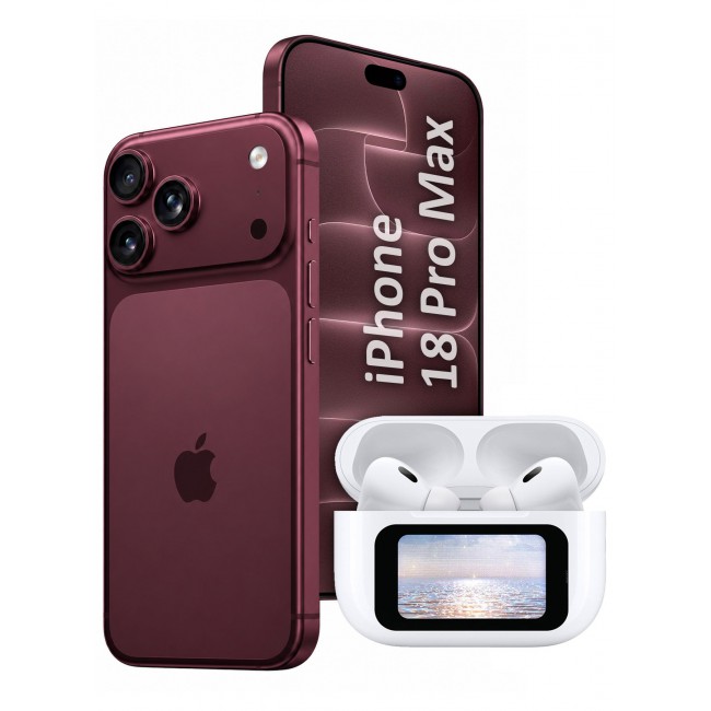 MARGOUN Pods Pro 2 Smart Touch Display Wireless Earbuds for iPhone 18 Pro Max - Interactive LED Charging Case Bluetooth Earphones White-Airpods Pro 2 Display