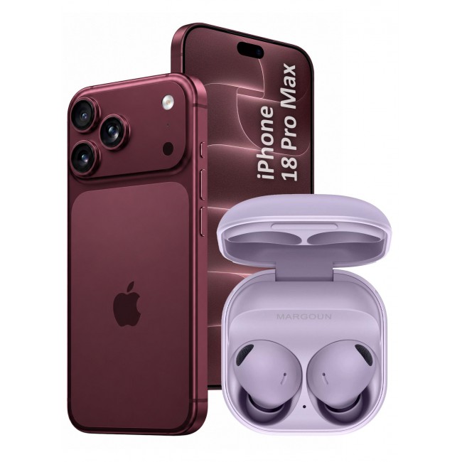 MARGOUN Premium Buds 2 Pro (2nd Gen) Wireless Earbuds for iPhone 18 Pro Max - High-Fidelity Bluetooth Earphones with Smart Touch & Ergonomic Fit Lavender-Buds 2 Pro