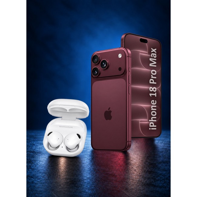 MARGOUN Premium Buds 2 Pro (2nd Gen) Wireless Earbuds for iPhone 18 Pro Max - High-Fidelity Bluetooth Earphones with Smart Touch & Ergonomic Fit White-Buds 2 Pro