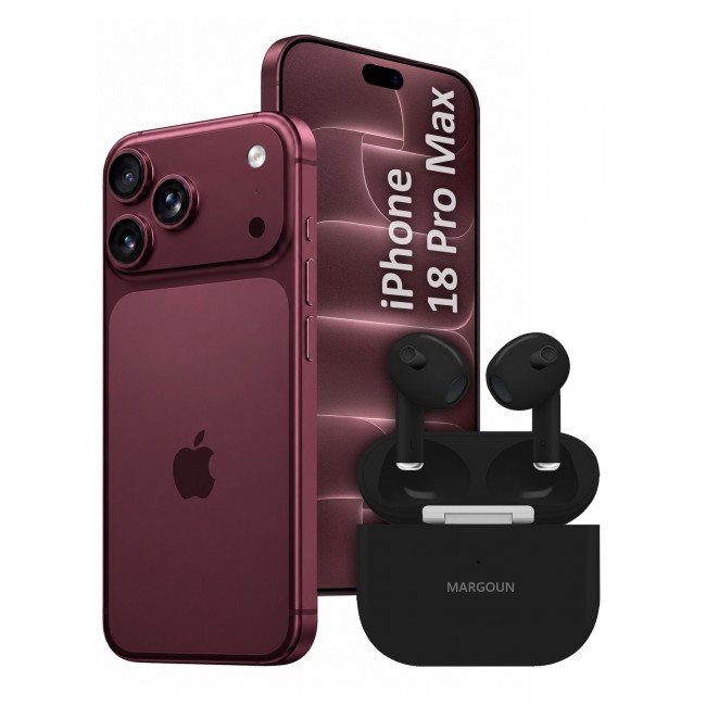 MARGOUN Wireless Earbuds 3Rd Generation for iPhone 18 Pro Max - Bluetooth Open-Ear Earphones with Charging Case Black-Airpods 3