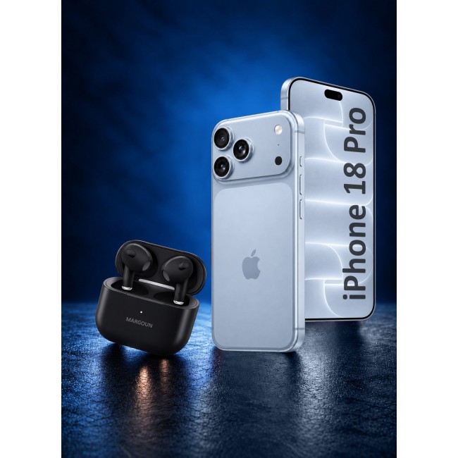 MARGOUN Wireless Earbuds 3Rd Generation for iPhone 18 Pro - Bluetooth Open-Ear Earphones with Charging Case Black-Airpods 3