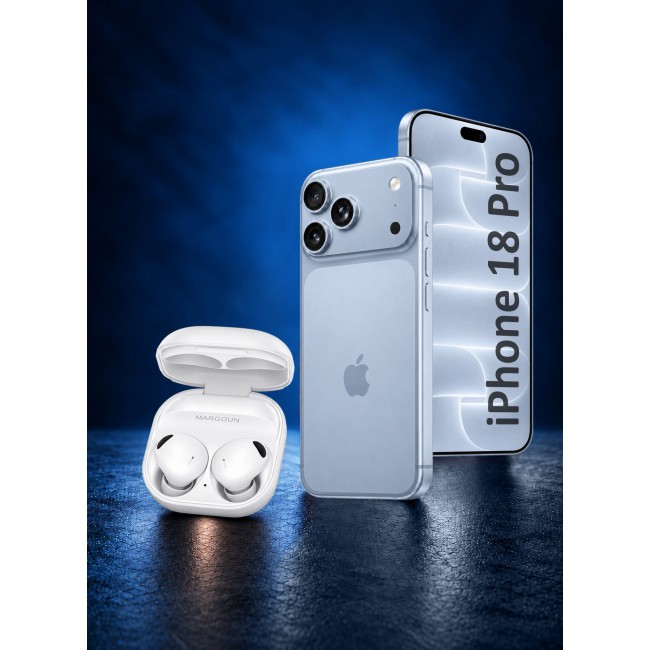 MARGOUN Premium Buds 2 Pro (2nd Gen) Wireless Earbuds for iPhone 18 Pro - High-Fidelity Bluetooth Earphones with Smart Touch & Ergonomic Fit White-Buds 2 Pro