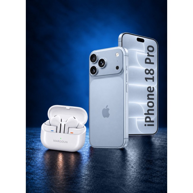 MARGOUN Premium Buds 3 Pro (3rd Gen) Wireless Earbuds for iPhone 18 Pro - High-Fidelity Bluetooth Earphones with Smart Touch & Ergonomic Fit White-Buds 3 Pro
