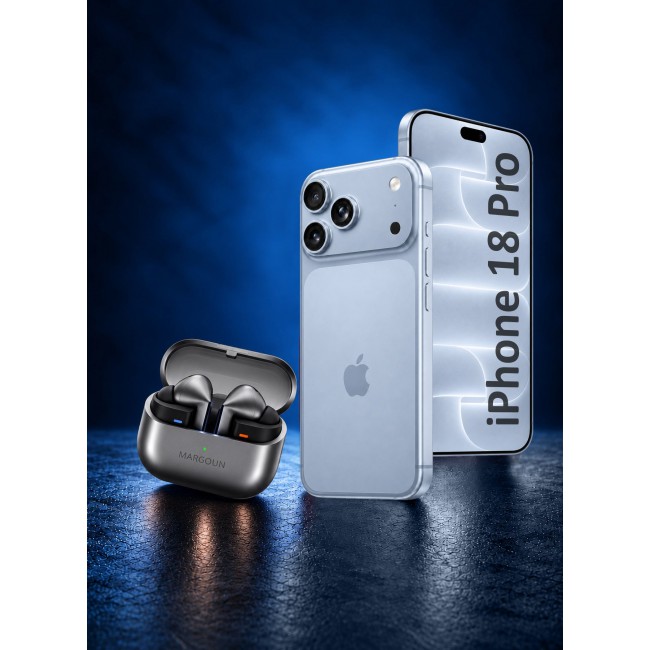 MARGOUN Premium Buds 3 Pro (3rd Gen) Wireless Earbuds for iPhone 18 Pro - High-Fidelity Bluetooth Earphones with Smart Touch & Ergonomic Fit Grey-Buds 3 Pro