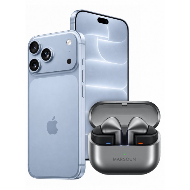 MARGOUN Premium Buds 3 Pro (3rd Gen) Wireless Earbuds for iPhone 18 Pro - High-Fidelity Bluetooth Earphones with Smart Touch & Ergonomic Fit Grey-Buds 3 Pro