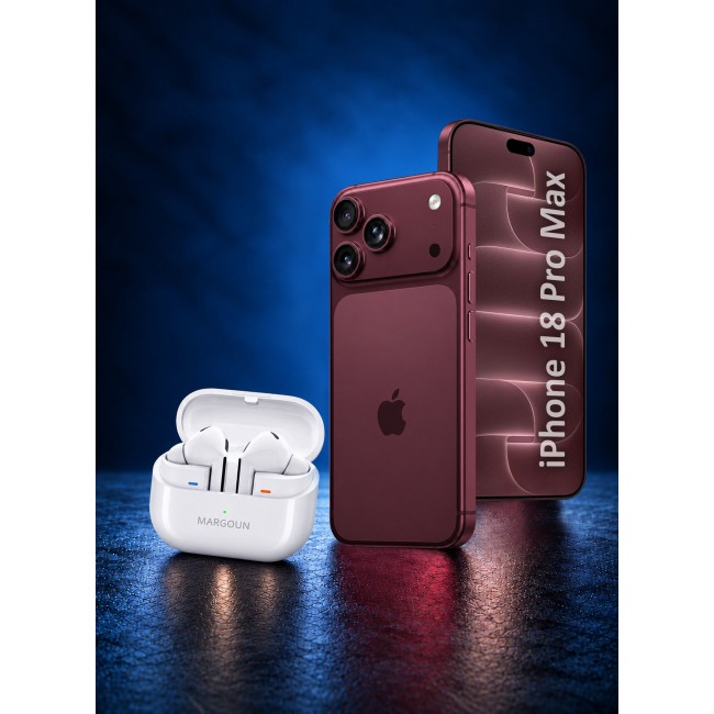 MARGOUN Premium Buds 3 Pro (3rd Gen) Wireless Earbuds for iPhone 18 Pro Max - High-Fidelity Bluetooth Earphones with Smart Touch & Ergonomic Fit White-Buds 3 Pro