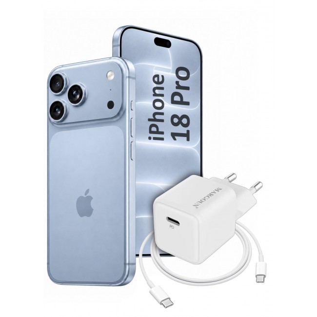 MARGOUN 25W USB-C Fast Wall Charger for iPhone 18 Pro - Power Delivery Adapter with EU Plug & 12-Month Warranty white