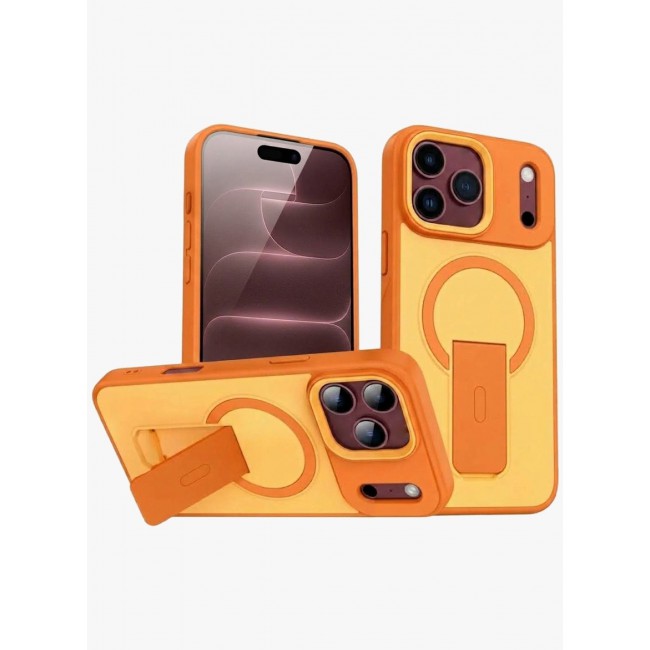 MARGOUN 2 Pack For iPhone 18 Pro Max Case MagSafe Magnetic with Kickstand - Wireless Charging & Car Mount Compatible Cover Cosmic Orange-1