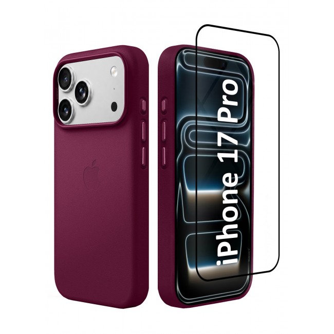 MARGOUN 2 Pack MagSafe Leather Case for iPhone 17 Pro - Premium Leather Texture & Precision Fit Cover Burgundy-1