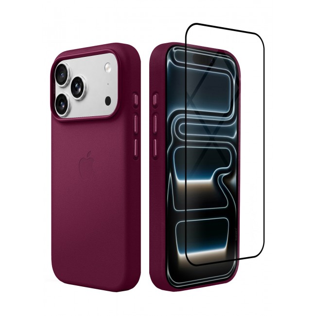 MARGOUN 2 Pack MagSafe Leather Case for iPhone 17 Pro - Premium Leather Texture & Precision Fit Cover Burgundy-1