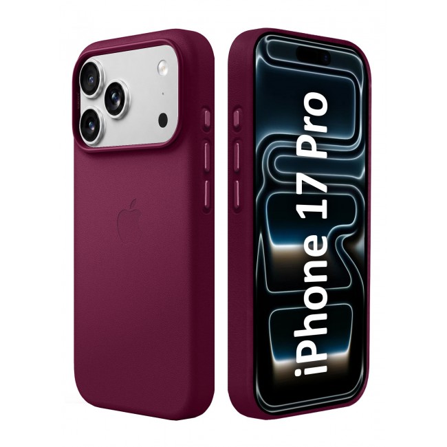 MARGOUN 2 Pack MagSafe Leather Case for iPhone 17 Pro - Premium Leather Texture & Precision Fit Cover Burgundy-1