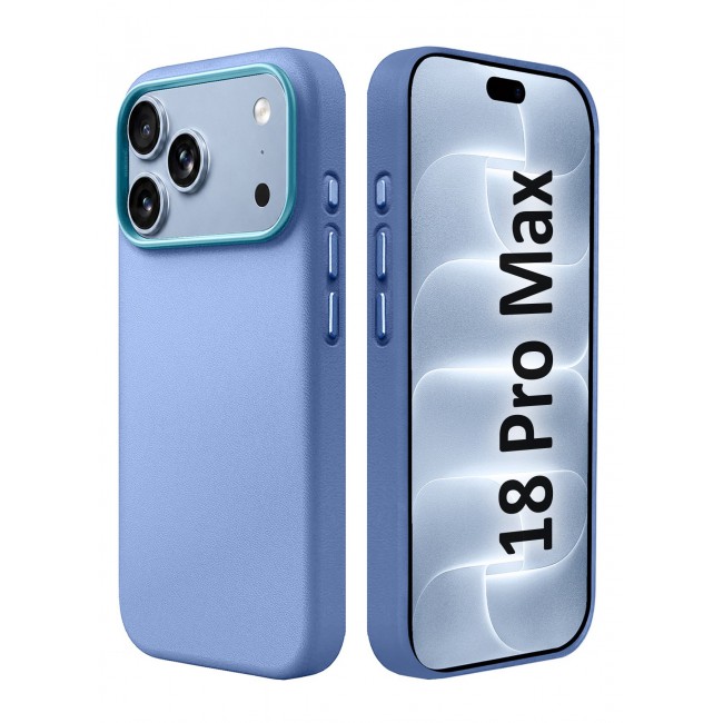 MARGOUN MagSafe Leather Case for iPhone 18 Pro Max - Premium Leather Texture & Precision Fit Cover Glacier