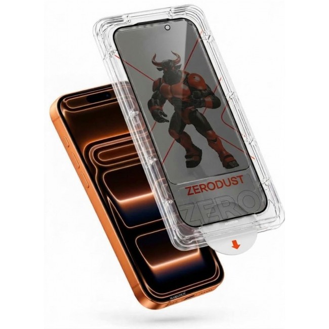 MARGOUN For iPhone 17 Pro Magic Tool Privacy Tempered Glass Screen Protector - Anti-Spy Full Coverage Auto-Alignment Installation Kit