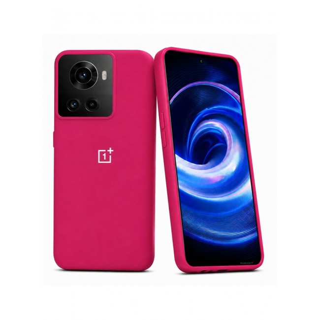CATANES OnePlus 10R Silicone Case Slim Soft Liquid Gel Case Shockproof Back Cover Full Body Protection 6.7 inch Maroon