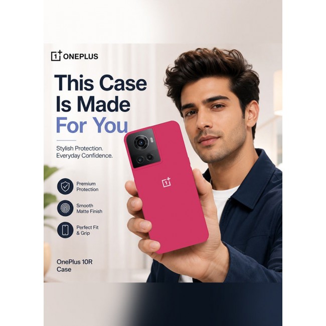 CATANES OnePlus 10R Silicone Case Slim Soft Liquid Gel Case Shockproof Back Cover Full Body Protection 6.7 inch Maroon