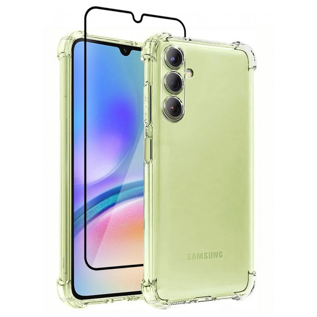 CATANES 2 Pack for Samsung Galaxy A05s 5G Gorilla Case and Screen Protector Shock-Absorption Flexible Clear TPU Rubber Protective Cell Phone Cover Slim Fit Transparent Protective Case Cover
