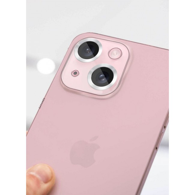 CATANES Camera Lens Protector for Apple iPhone 15 Tempered Glass 9H Hardness Ultra HD Anti-Scratch Easy to Install Case Friendly Full Coverage Guard Silver