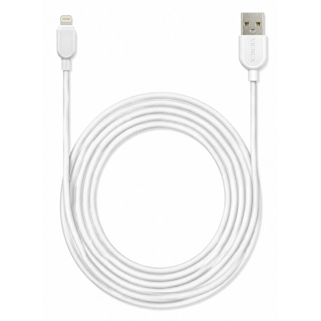 Vierex VC-3 Fast Charging Lightning Cable 2.4A USB Charging & Data Cable 480Mbps Compatible with iPhone, 2m