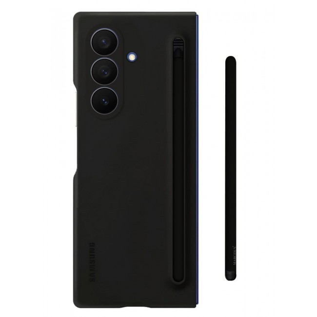 CATANES Case Cover and S Pen for Samsung Galaxy Z Fold 7, Slim Case with Built-in Compact S Pen, Holder and Storage Slot for Pen - Black