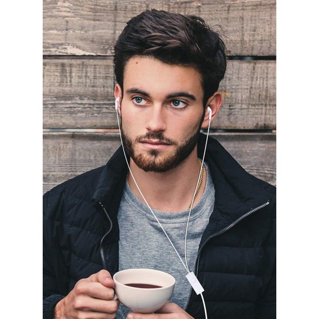 CATANES Stereo Headset with Integrated Microphone, Deep and Enriched Sound White Color