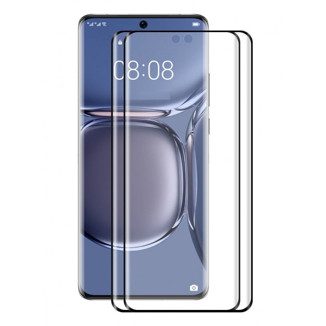CATANES 2Pack for Huawei P50 Pro Screen Protector Anti-Scratch 3D Curved Tempered Glass Clear HD Edge to Edge Full Coverage 9H Case Friendly Film 6.6 inch