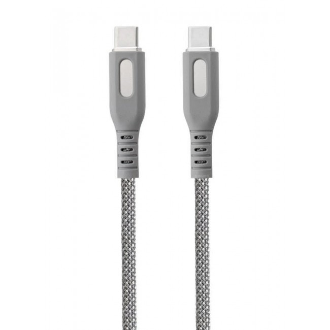 CATANES USB-C to USB-C Magnetic Charging Cable (1M) - PD Fast Charge, Detachable & Tangle-Free Design - Light Grey