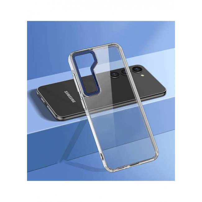CATANES Samsung Galaxy S23 Clear Case Shockproof Slim Anti-Yellow Hybid Hard PC+ TPU Cover Metal Camera Lens Frame