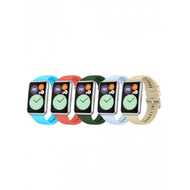 CATANES 5 Pack For Huawei Watch Fit 2 Silicone Bracelet Replacement Strap Multicolour 3(Only Compatible with Huawei Watch Fit 2)