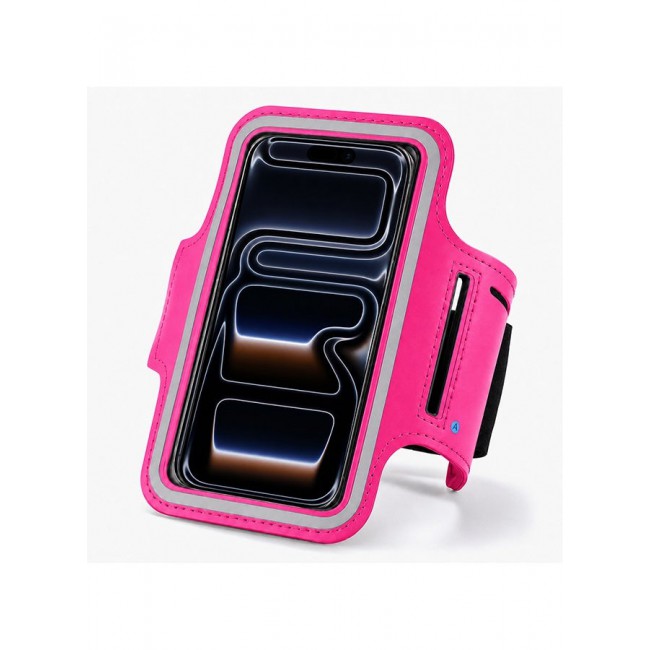 MARGOUN Sports Running Armband Case Compatible with iPhone 17 Pro – Water-Resistant Fitness Wristband Pouch for Gym, Workouts, Jogging with Key Holder and Reflective Strip