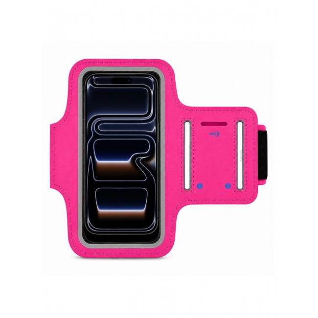 MARGOUN Sports Running Armband Case Compatible with iPhone 17 Pro – Water-Resistant Fitness Wristband Pouch for Gym, Workouts, Jogging with Key Holder and Reflective Strip