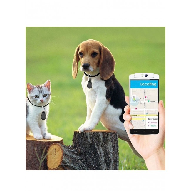 CATANES Smart Tag itag Bluetooth Tracker Key Finder Locator for Phone Key Item Pets Children Black