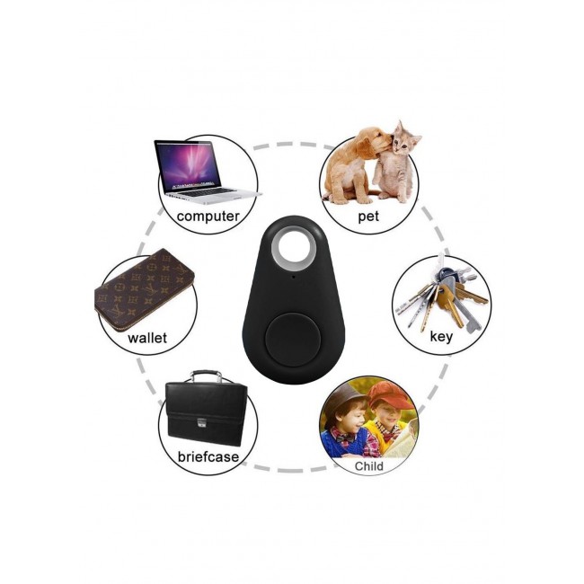 CATANES Smart Tag itag Bluetooth Tracker Key Finder Locator for Phone Key Item Pets Children Black
