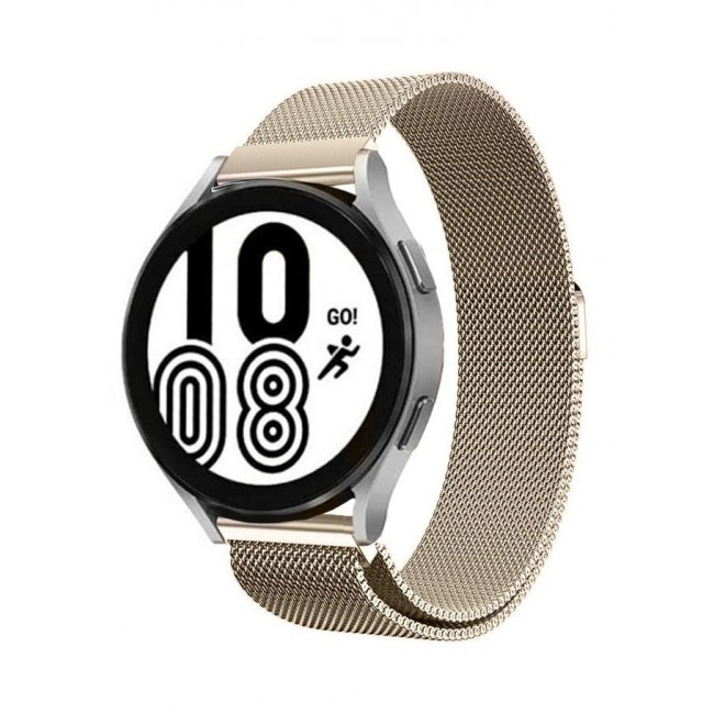 CATANES 20mm Milanese Stainless band for Samsung Galaxy Watch 7, 6, 6 Classic, 5, 5 Pro, 4, 4 Classic Champagne Gold