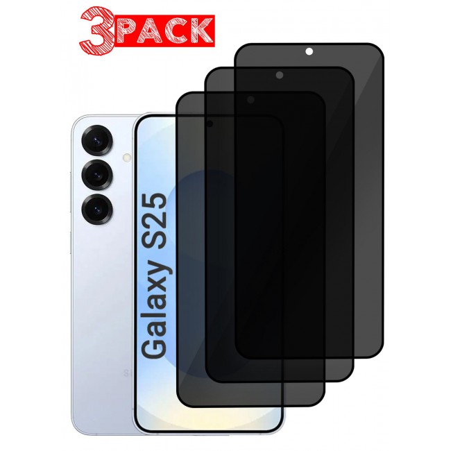CATANES (for Samsung Galaxy S25 ) 3Packs Privacy Screen Protector Anti-Bubble, Shock-Proof, High Durability